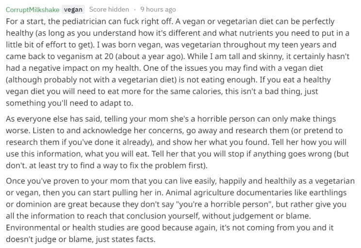 A boy was terrified about telling his mum he’s turning vegan, and the support he received is inspiring