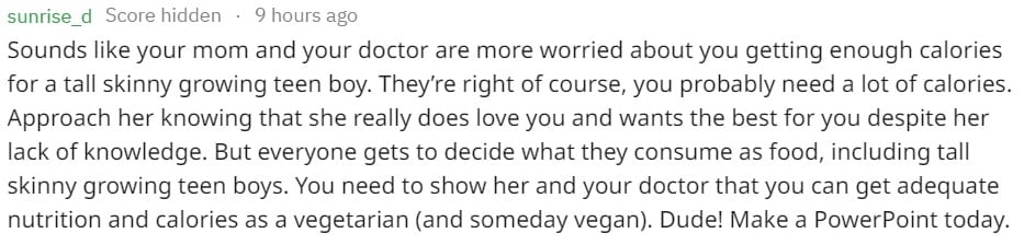 A boy was terrified about telling his mum he’s turning vegan, and the support he received is inspiring