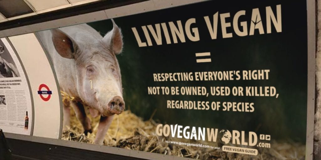 Huge ‘Go Vegan’ Ad Campaign Featuring Giant Posters And Video Messages Launched