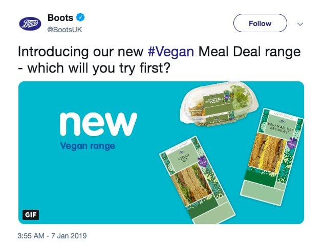 Boots launches on-the-go vegan options including plant-based BLT