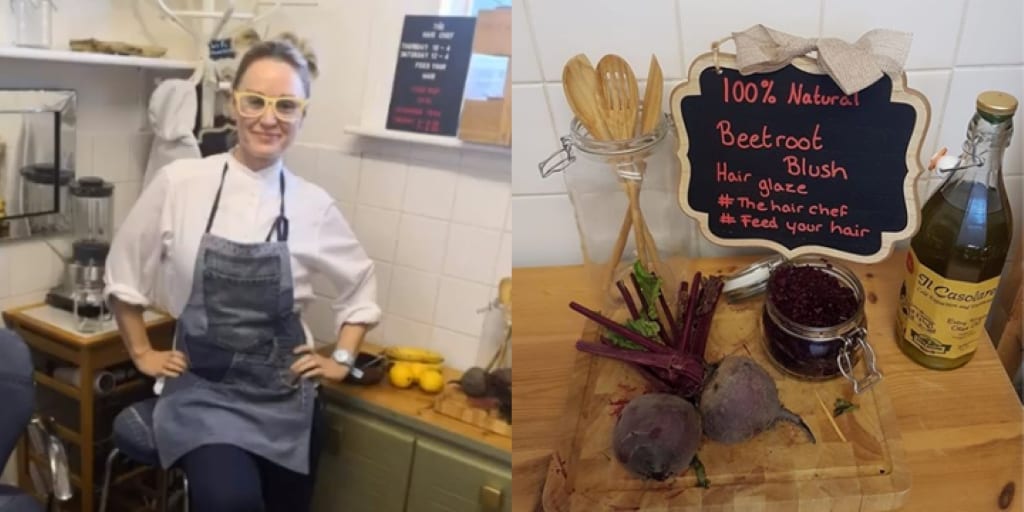 Vegan chef feeds customers’ hair with bananas and beetroot