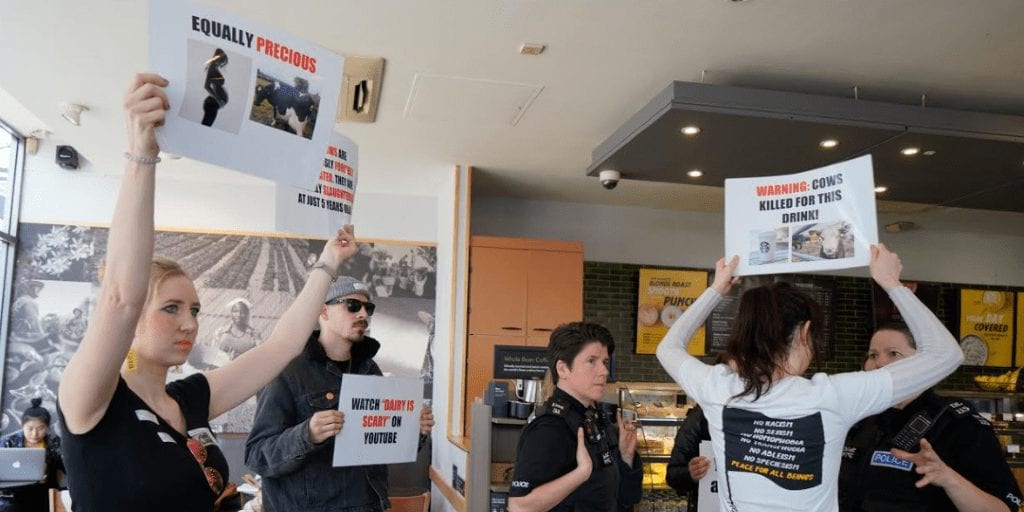 Vegan Activists Storm Starbucks Chanting ‘Not Your Mum, Not Your Milk!'