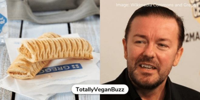 Ricky Gervais Mocks ‘Mental’ Reaction To Greggs Vegan Sausage Roll-There’s No Anus In This