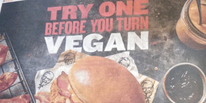 KFC Admits Meat Sales Are Doomed To Decline In Bizarre Bacon Burger Ad Campaign