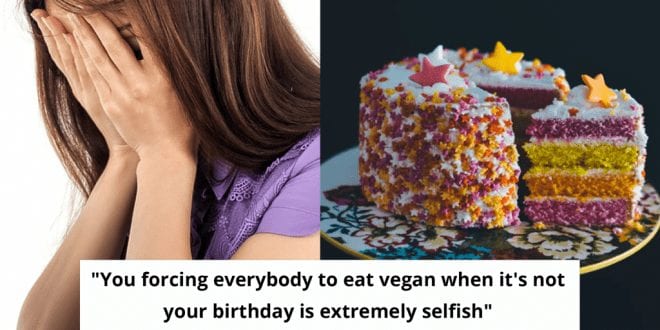 Husband slams ‘selfish’ wife for making their son a vegan birthday cake