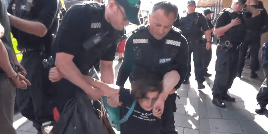Watch- 9 vegan activists arrested at dramatic Waitrose protest