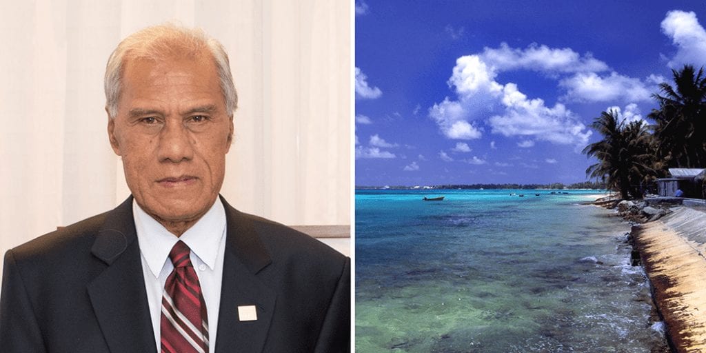 Tongan prime minister breaks down in tears at climate summit over rising sea level fears