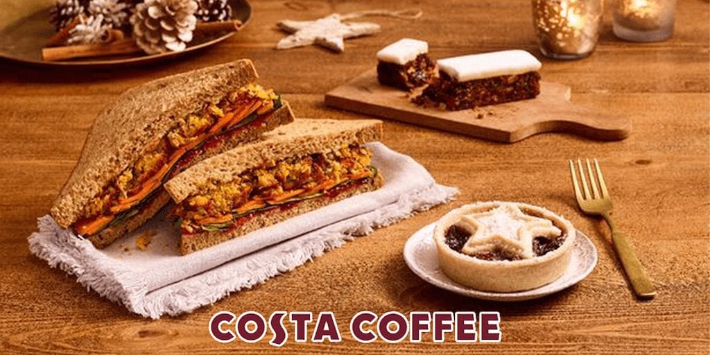 Costa Coffee launches vegan Christmas menu