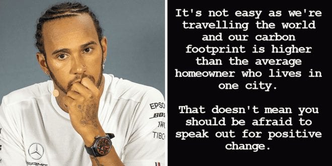 Lewis Hamilton defends environmental posts after claims of hypocrisy