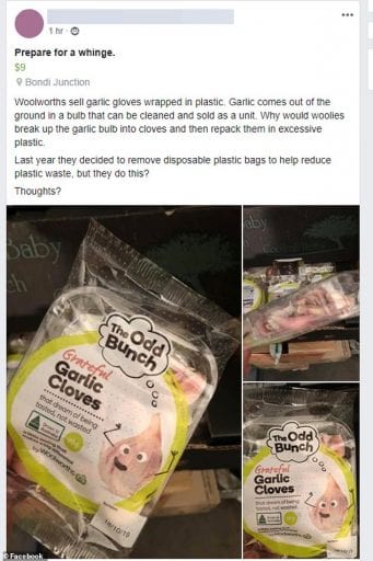 Outrage as Woolworths starts selling garlic cloves wrapped in plastic