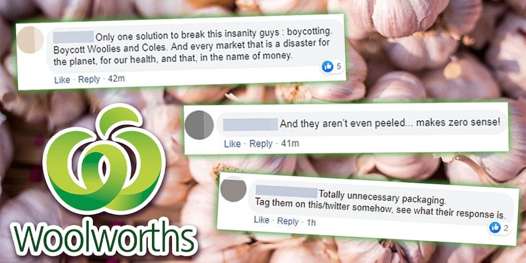Outrage as Woolworths starts selling garlic cloves wrapped in plastic