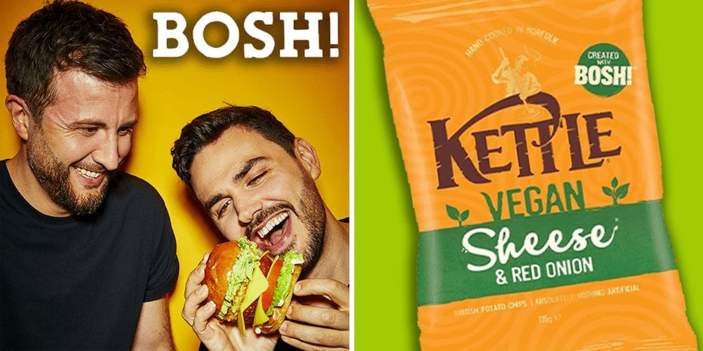 BOSH! and Kettle Foods launch Vegan 'Sheese & Onion' Chips