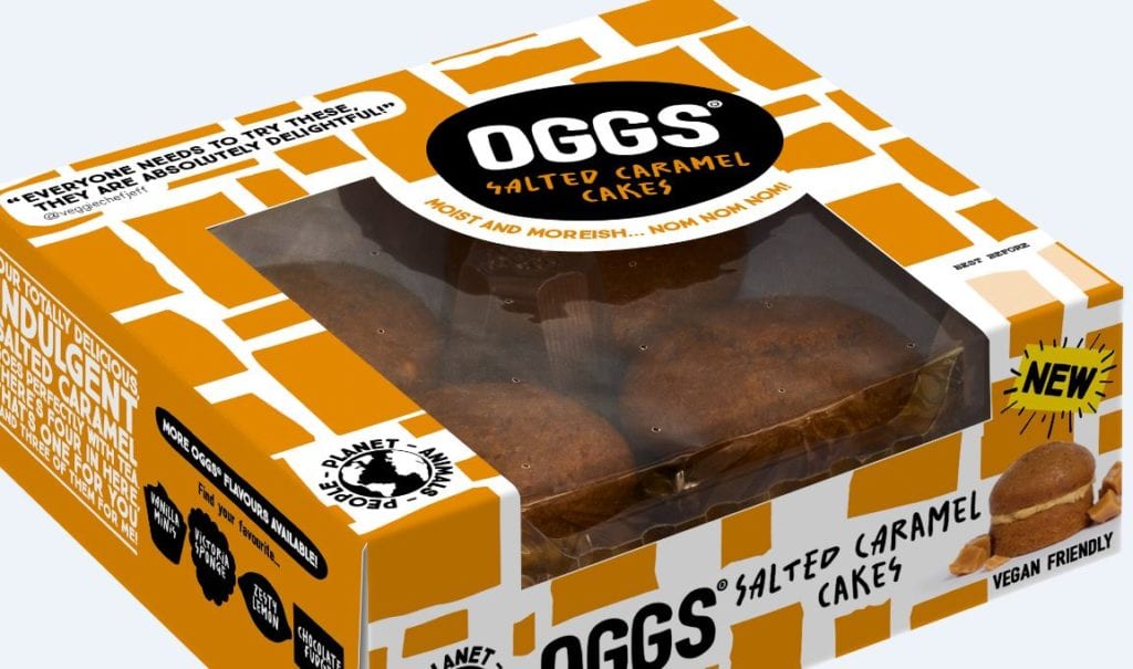Salted Caramel OGGS cakes in packaging