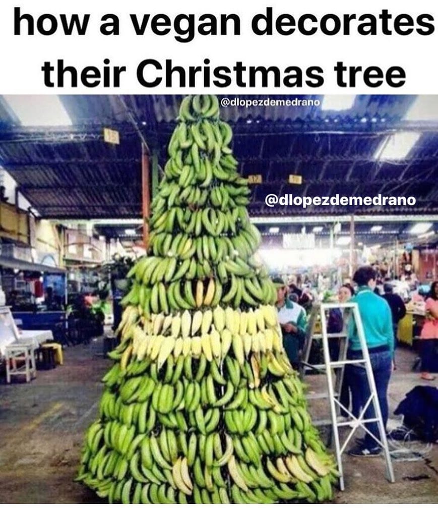 How a vegan decorates their Christmas tree