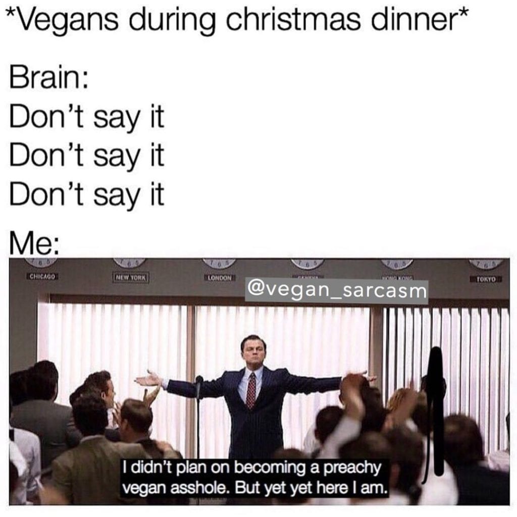 Vegans during chistmas dinner