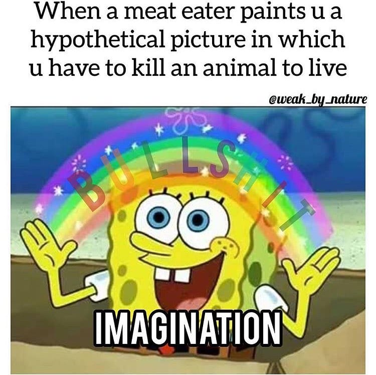 When a meat eater paints you a hypothetical picture