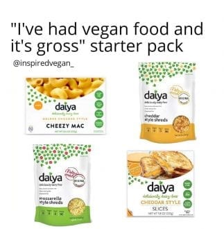 Vegan food it's gross starter pack