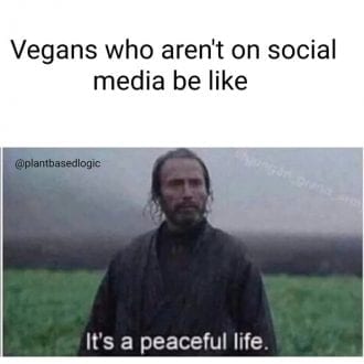 Vegans who aren't on social media be like