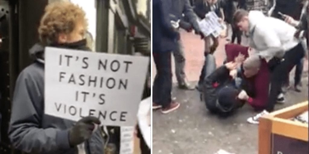 Brighton vegan activist attacked while protesting outside fur shop