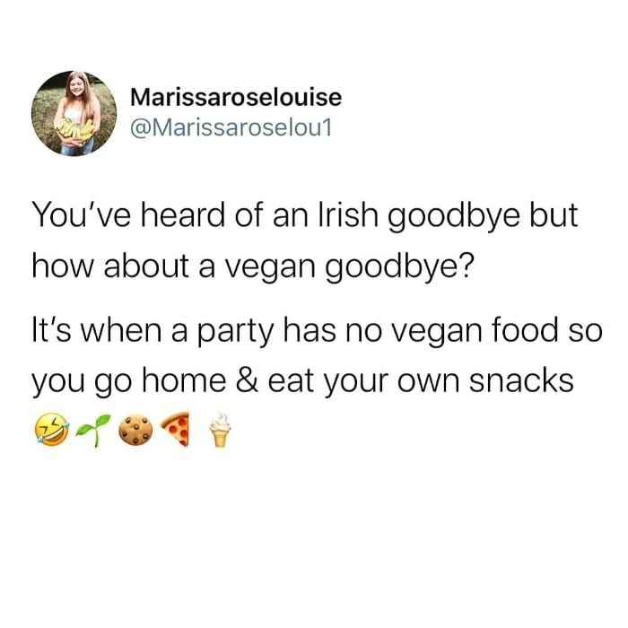 How about a vegan good bye