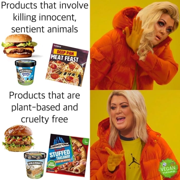 Products that kill vs Products that are plant based