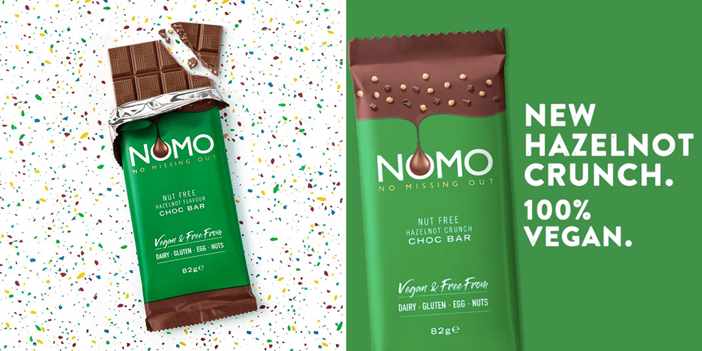 NOMO just launched vegan nut-free ‘Hazelnot’ chocolate crunch bar