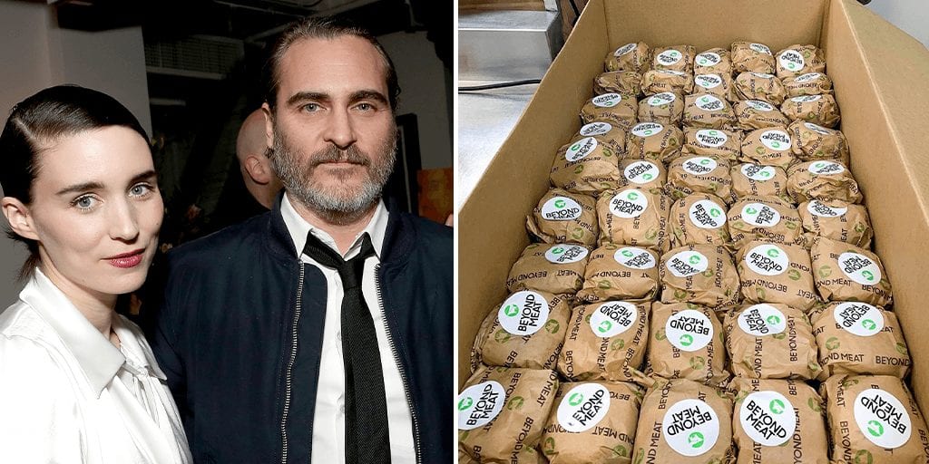 Joaquin Phoenix and Rooney Mara join Beyond Meat’s pledge to feed vulnerable people in COVID-19 relief efforts