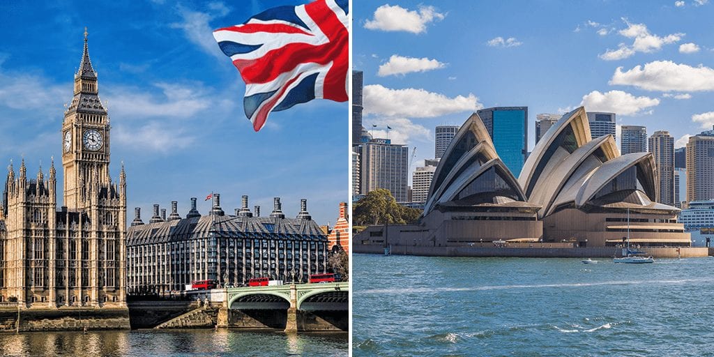 UK and Australia top the list of 2020's most popular countries for vegans