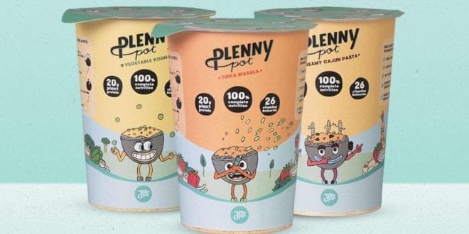 Sustainable food brand just launched first vegan Plenny Pot instant meals