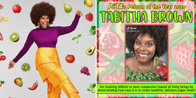 Vegan Actor Tabitha Brown is PETA 'Person of The Year'
