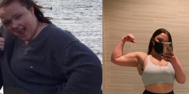 22-year-old kinesiology student says vegan diet and exercise helped her shed 50lb