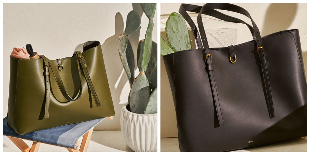 Fossil debuts cactus leather totes and solar-powered watch for earth month