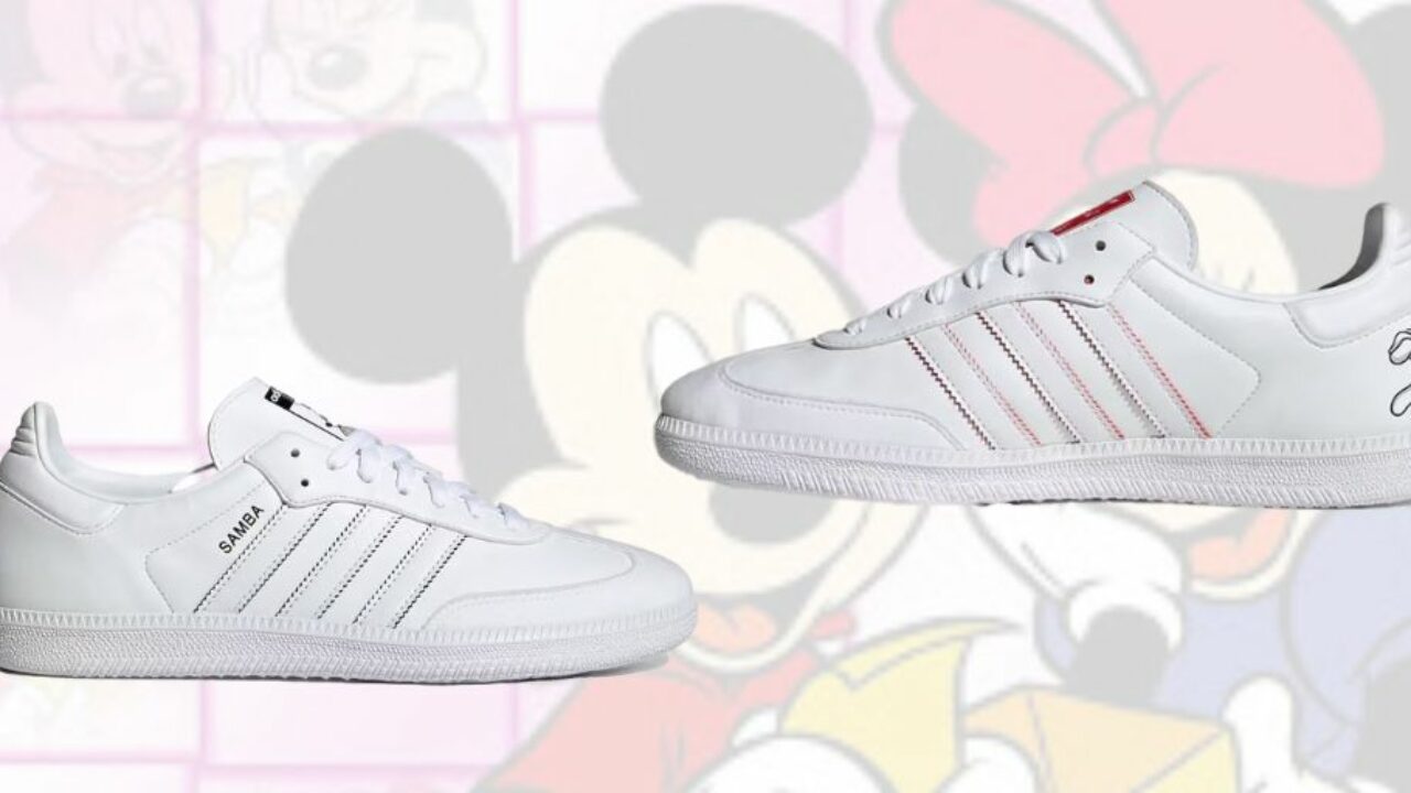 Adidas launches vegan Mickey and Minnie Mouse Sambas for