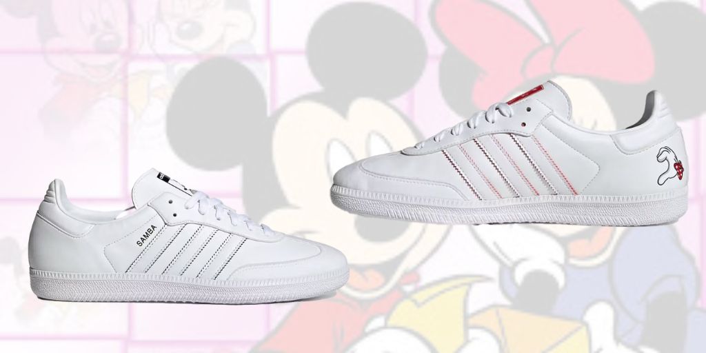 Adidas launches vegan Mickey and Minnie Mouse Sambas for Disney's 100th anniversary