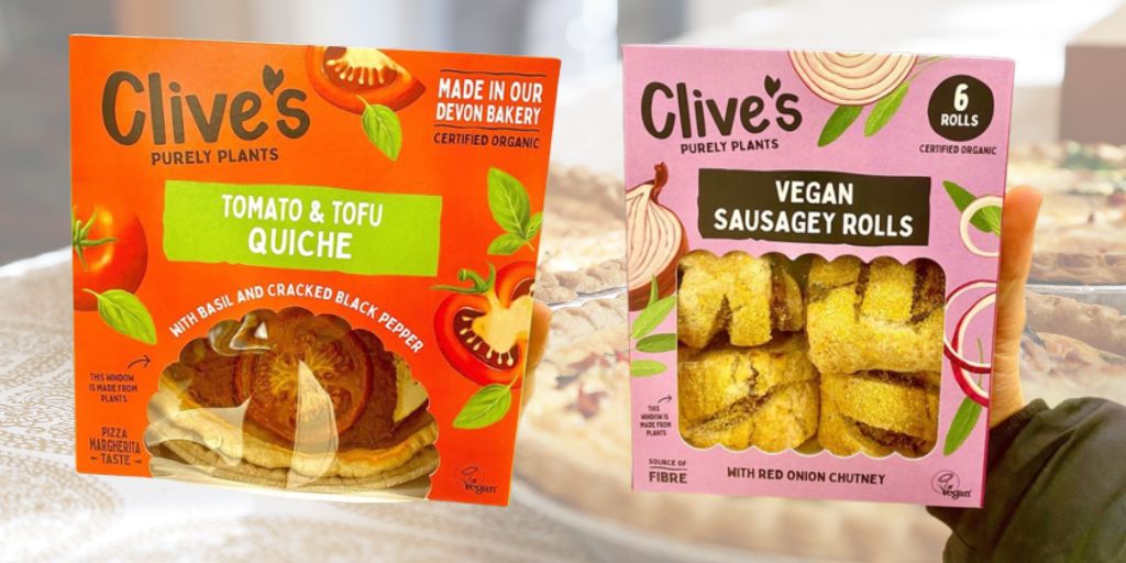 Clive’s Purely Plants launches vegan sausage rolls & tofu quiche for the first time